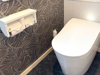 トイレリフォーム シンプルでさらにかっこよくなったタンクレストイレ